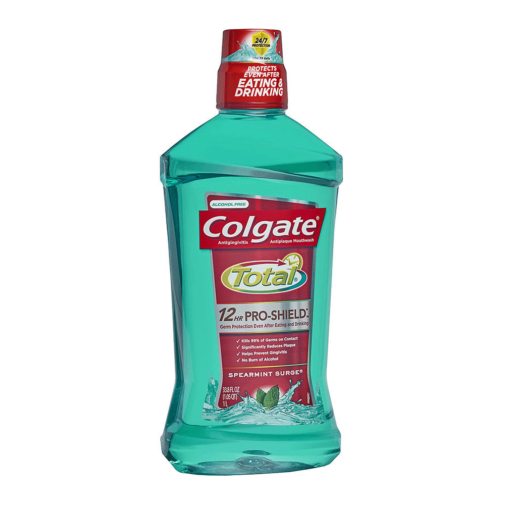 Colgate Total Pro-Shield Alcohol Free Mouthwash, Spearmint, 33.8 Oz